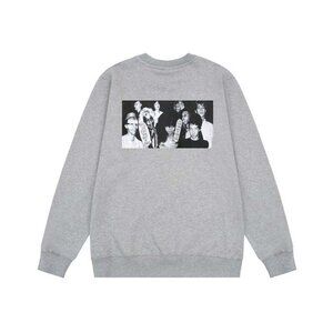 Men's Stussy Playing Card Print Grey Sweatshirt